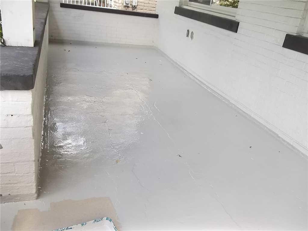 Porch Leaking Water into Basement in Pittsburgh ElastoMeric Coating