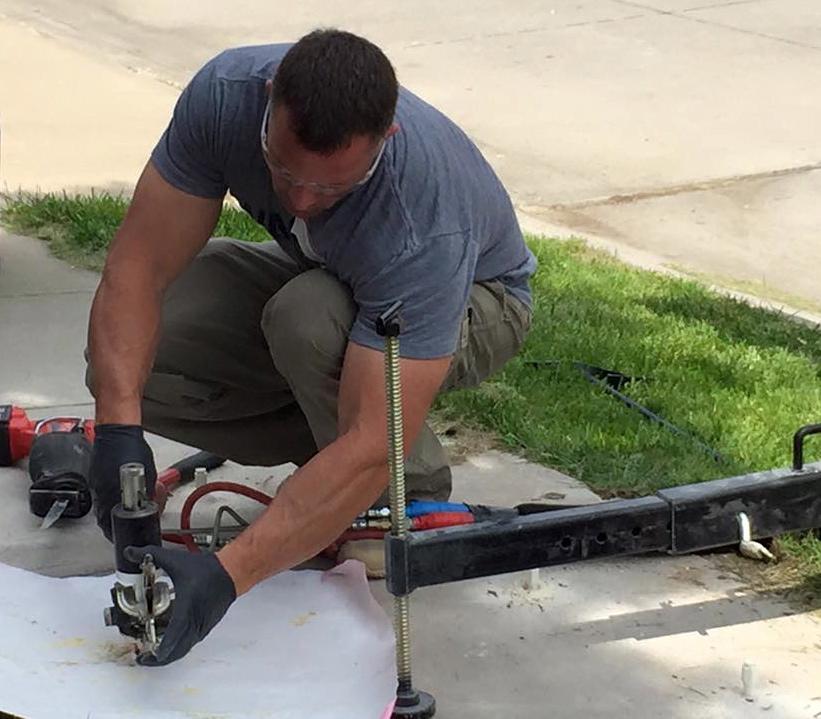Concrete Repair Lifting a Sinking Sidewalks Finishing the Sidewalk
