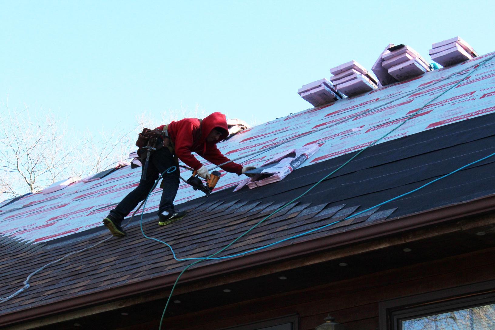 Roof Replacement Winter Roof Replacement in Colchester, CT Nailing