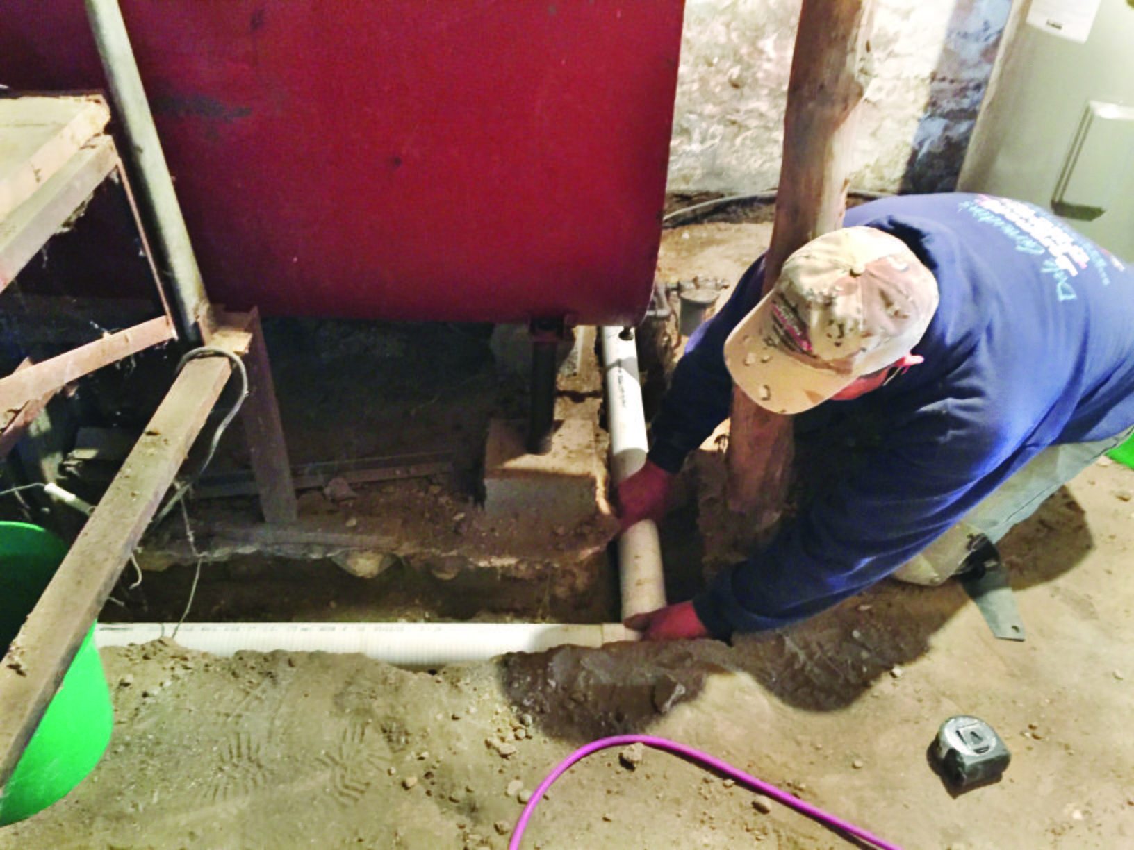 Basement Waterproofing FlowGuard Installation Process Installing