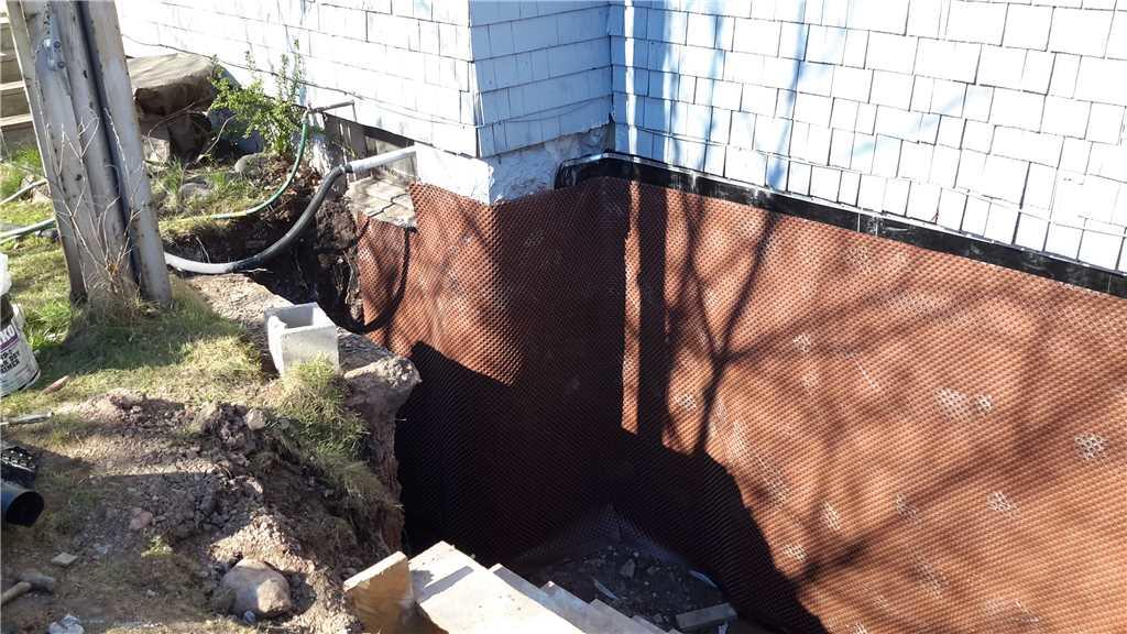 Exterior Basement Waterproofing in Two Harbors, MN Dimple Drainage