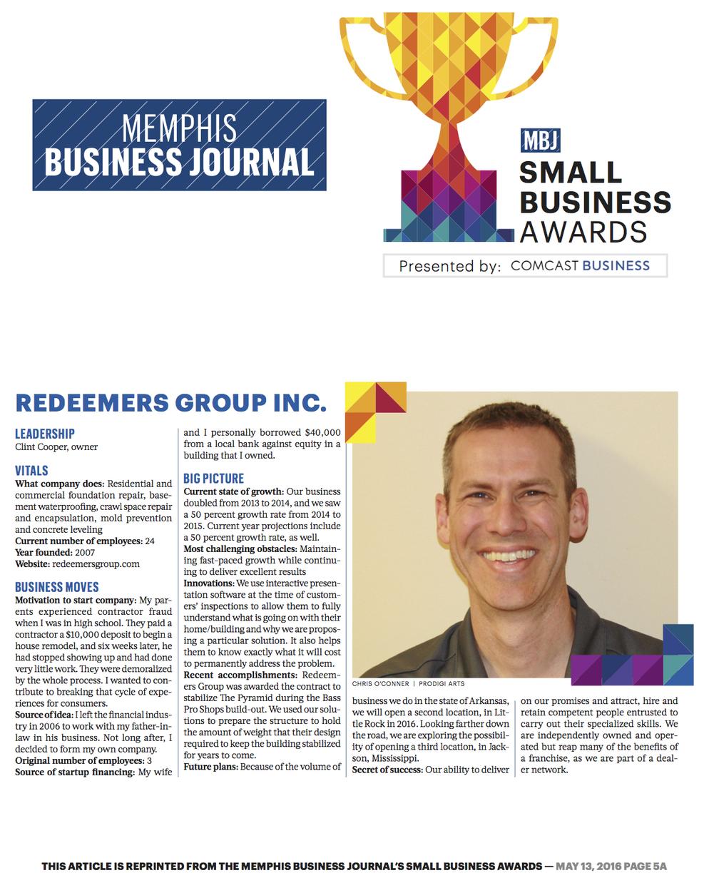 Memphis Business Journal Small Business of the Year Ceremony Memphis