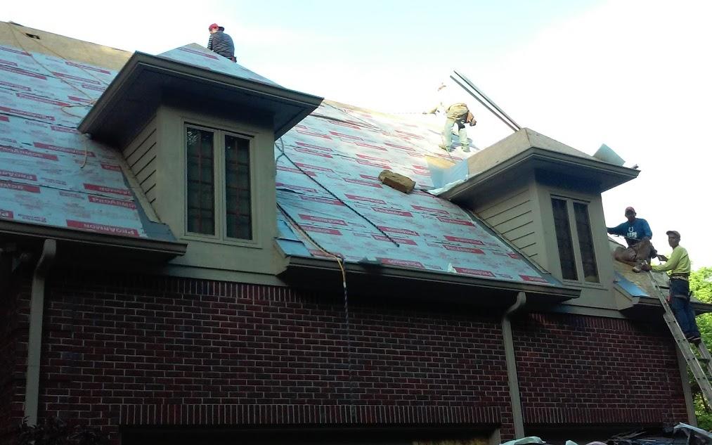 Roof Replacement Estate Home Roof Replacement in Greenwood, Indiana Synthetic Felt Paper