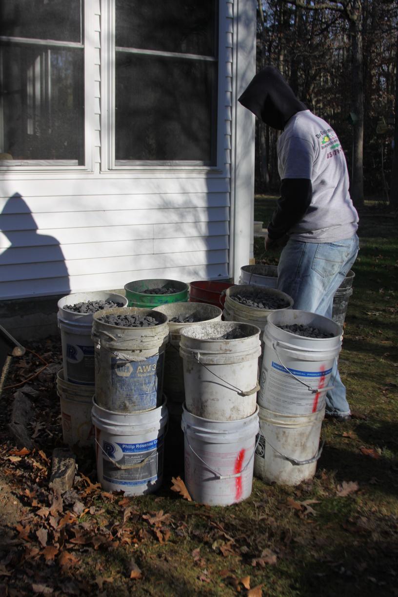 Basement Waterproofing Alloway, NJ Install Buckets of Stone