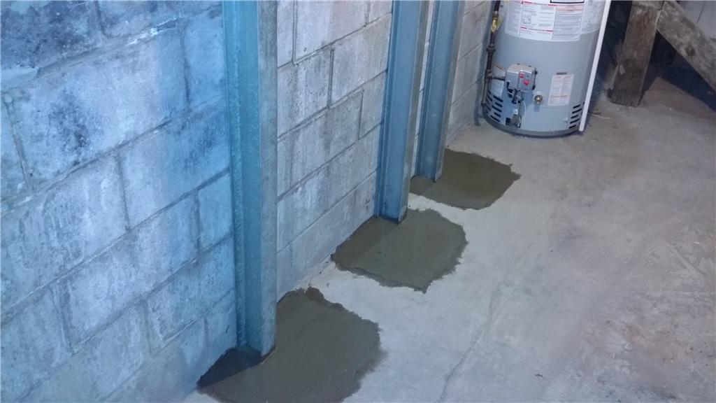 Foundation Repair Stabilizing and Straightening a Basement in Grand Rapids, MI Steel Beams