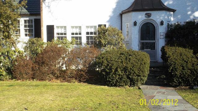 <p>This is the front of the Scarsdale, NY home before we started our push pier installation to repair structural damage.</p>