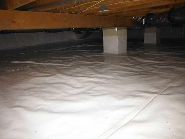 The crawl space in Colora, MD has been encapsulated and the homeowners are pleased with the outcome of the space.