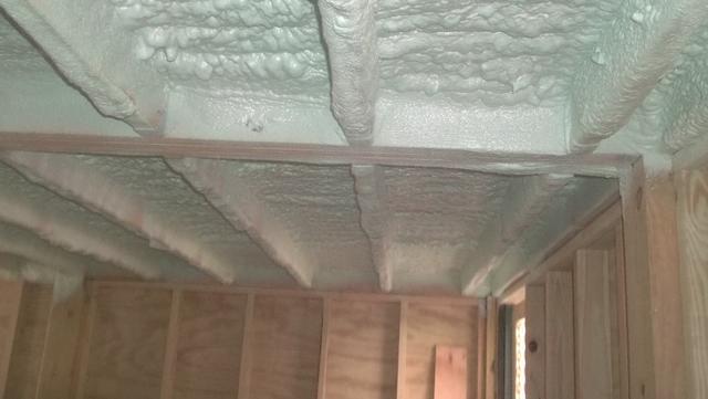 Spray Foam Installed In A Crawlspace