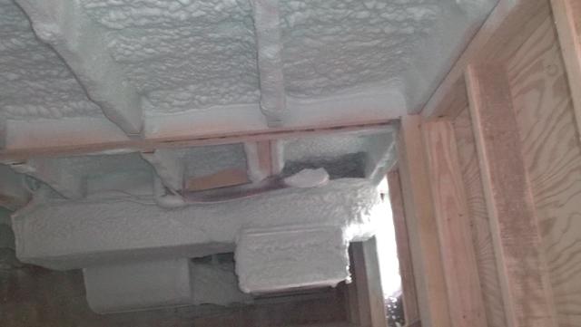 Spray Foam Installed In A Crawlspace