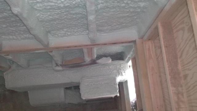 Spray Foam Installed In A Crawlspace