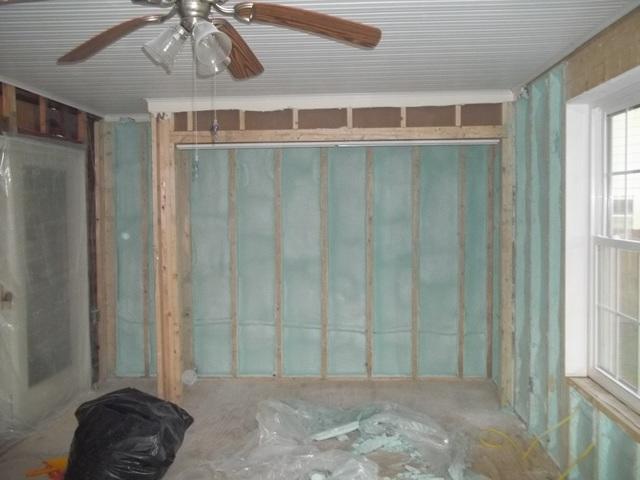 Closing in on the finish line! This home in the final stages of the Spray Foam installation