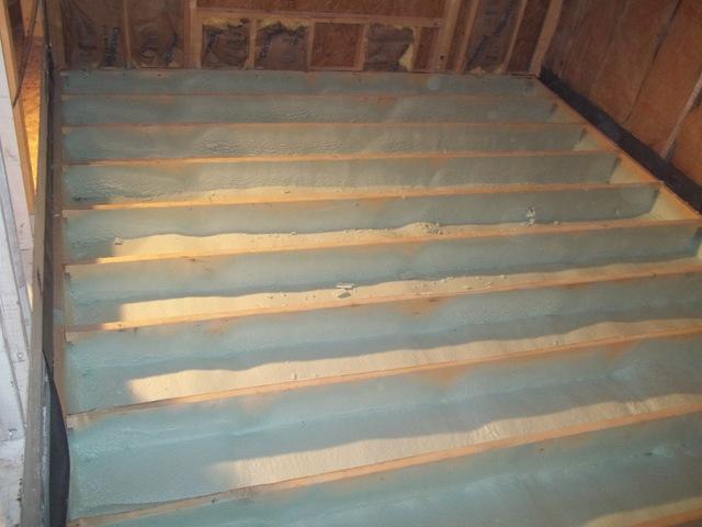 Spray Foam is under this floor to ensure maximum comfort even when seasonal temperatures are extreme