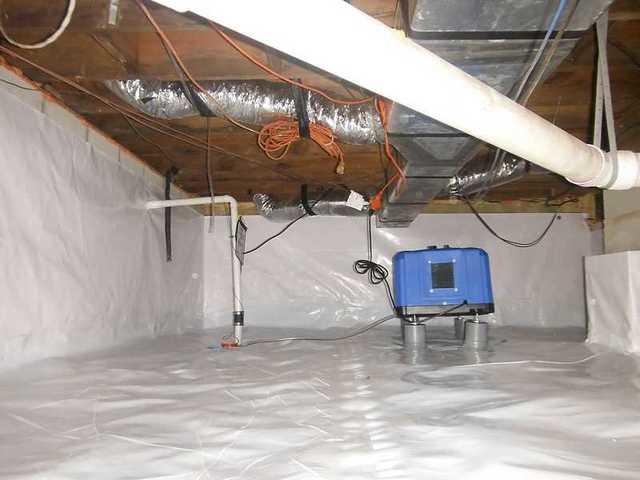 Dehumidifier In The Crawl Space