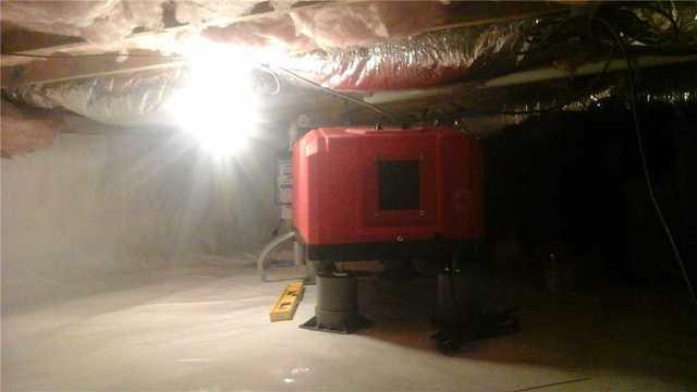 Dehumidifiers are the best way to keep the crawl space dry and take away the moisture.