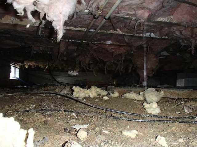 Debris Filled Crawl Space