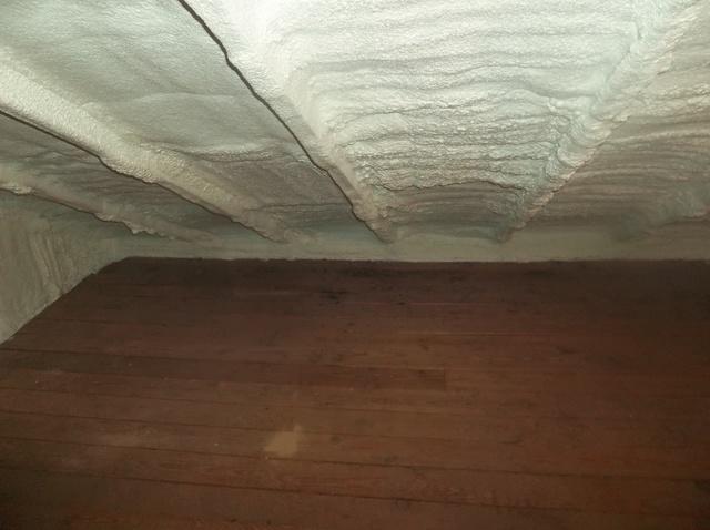 Using Spray Foam, this attic has been converted in conditioned space for more storage or living options while also dramatically reducing energy bills