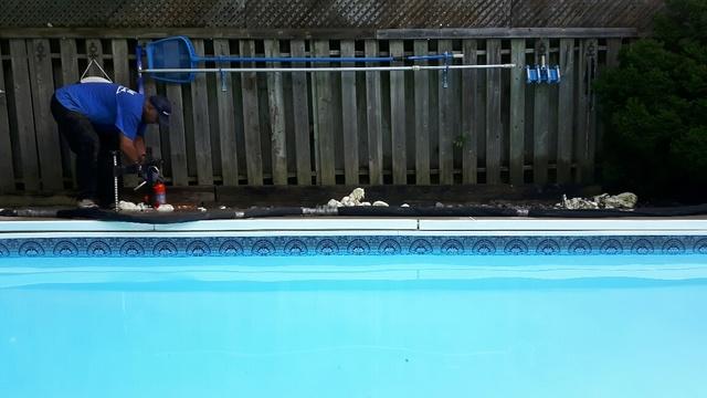 During Pool Deck Repair