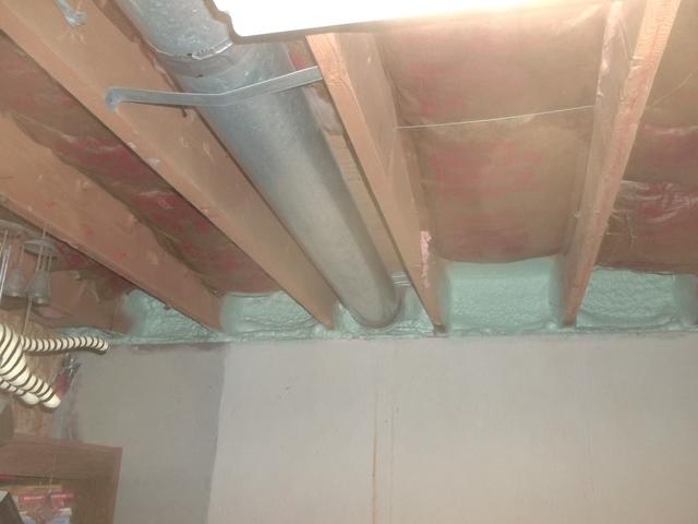 This Rim Joist is no longer leaky, greatly reducing loss of conditioned air from the home