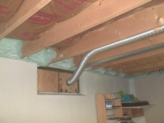 Spray Foam Sealed Rim Joist