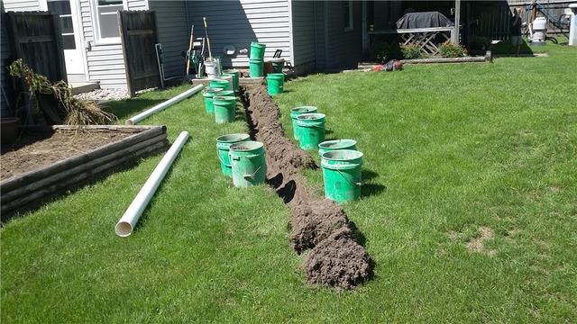 Preparing Yard for Discharge Line