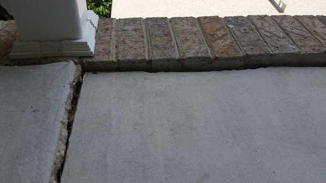 Unleved Concrete Porch