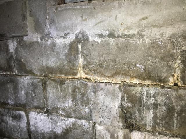 <p>Here, you can see that the bricks had been tuck pointed previously. Tuckpointing is a process of removing the old mortar and replacing it with new mortar. In this case, you can see that the replaced mortar joint is much wider and more uneven than the older mortar lines. This indicates that foundation movement had been occurring for a while and an incorrect repair option was applied in the past.</p>