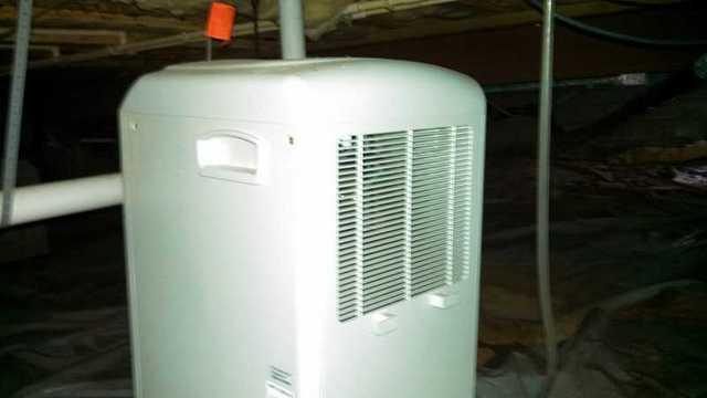 Undersized dehumidifier