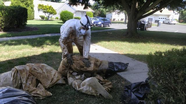 Removing the Old Moldy Vapor Barrier