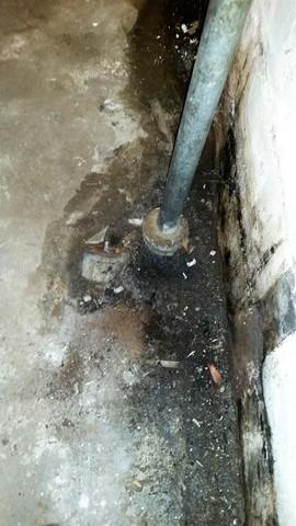 Water Damage Rusts Pipe