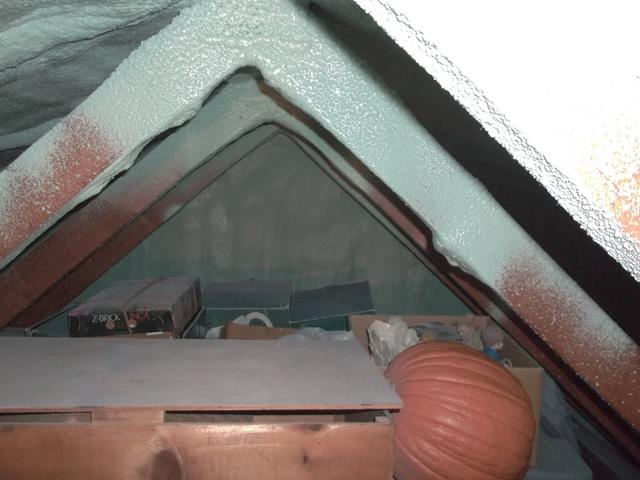 This attic went from leaky and unhealthy, to air-sealed conditioned storage space. Less air leaking out means lower energy bills and a much more comfortable home.