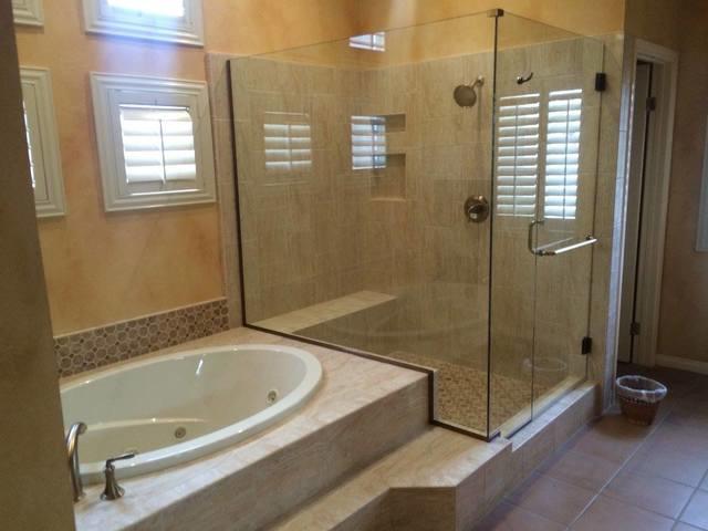 The beautiful, finished bathroom.