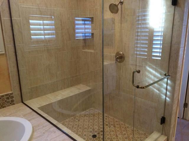 The beautiful, finished bathroom.