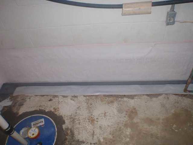 WaterGuard drainage pipe in the basement