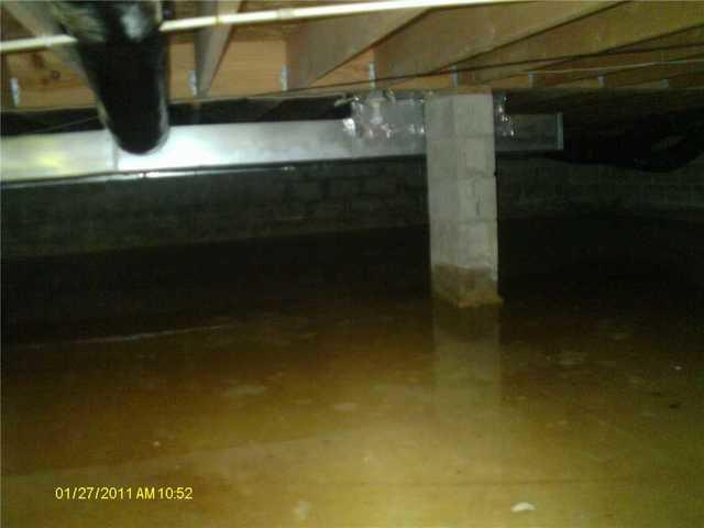 Flooded Coldwater Crawl Space