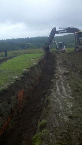 Trench Digging For Geothermal Installation