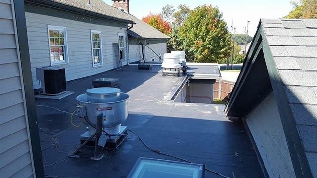 <p>The new rubber roof helps commercial spaces protect their property from the elements</p>