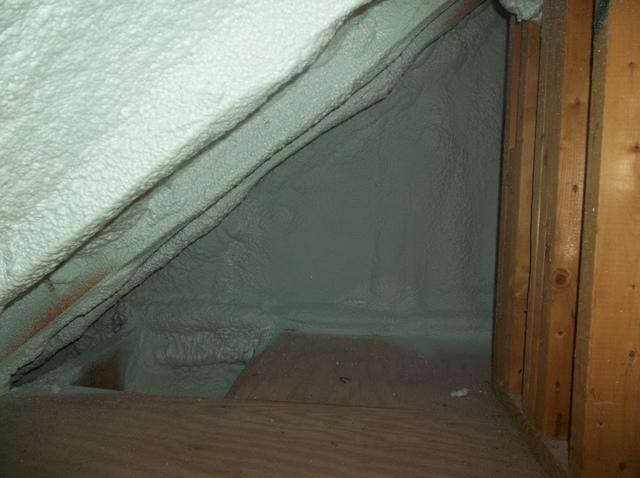 Spray Foam Installed In Attic