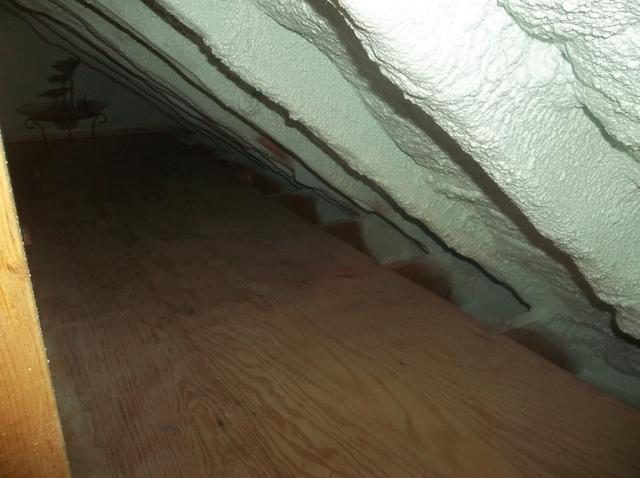 Spray Foam Installed In Attic