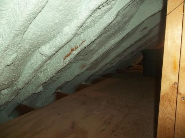 Spray Foam Installed In Attic