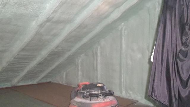 This is attic is air-sealed and insulated, but our job isn't done until a thorough cleanup is performed, leaving the new conditioned space ready for use