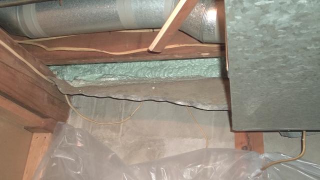 Spray Foam Installed In Rim Joist