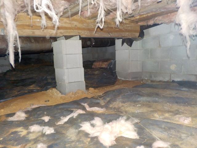 Dirty, musty crawl space