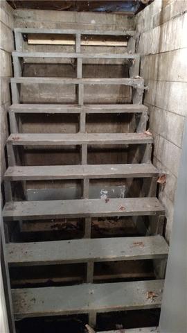 Water Damaged Stairs at Water Entry Point