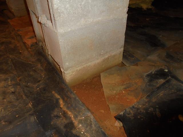Exposed dirt floors