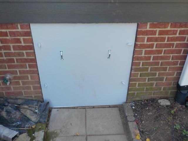 New crawl space door
