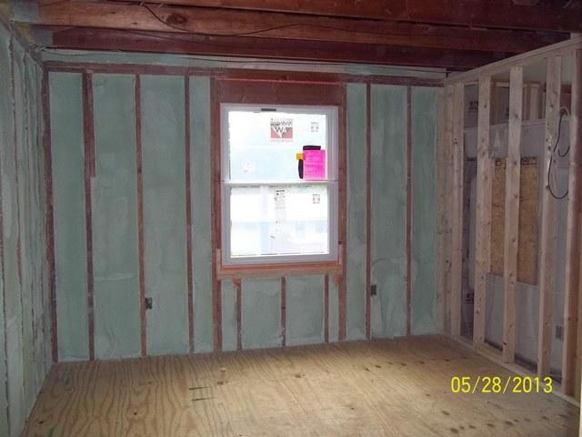 Spray Foam Installed Between Wall Studs