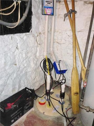 Sump pump installed