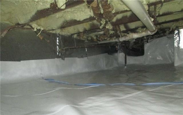 Crawl space Vapor barrier System is installed