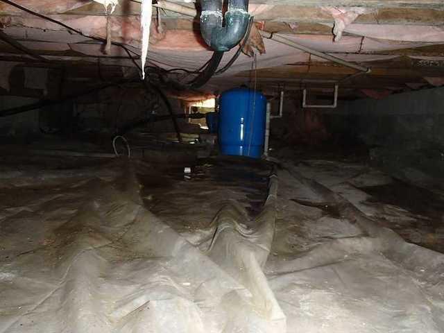 Thin Sheets In The Crawl Space