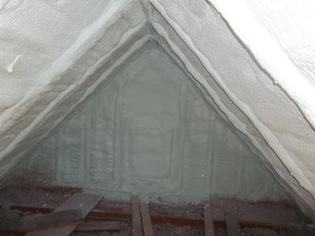 Spray Foam Installed In Attic